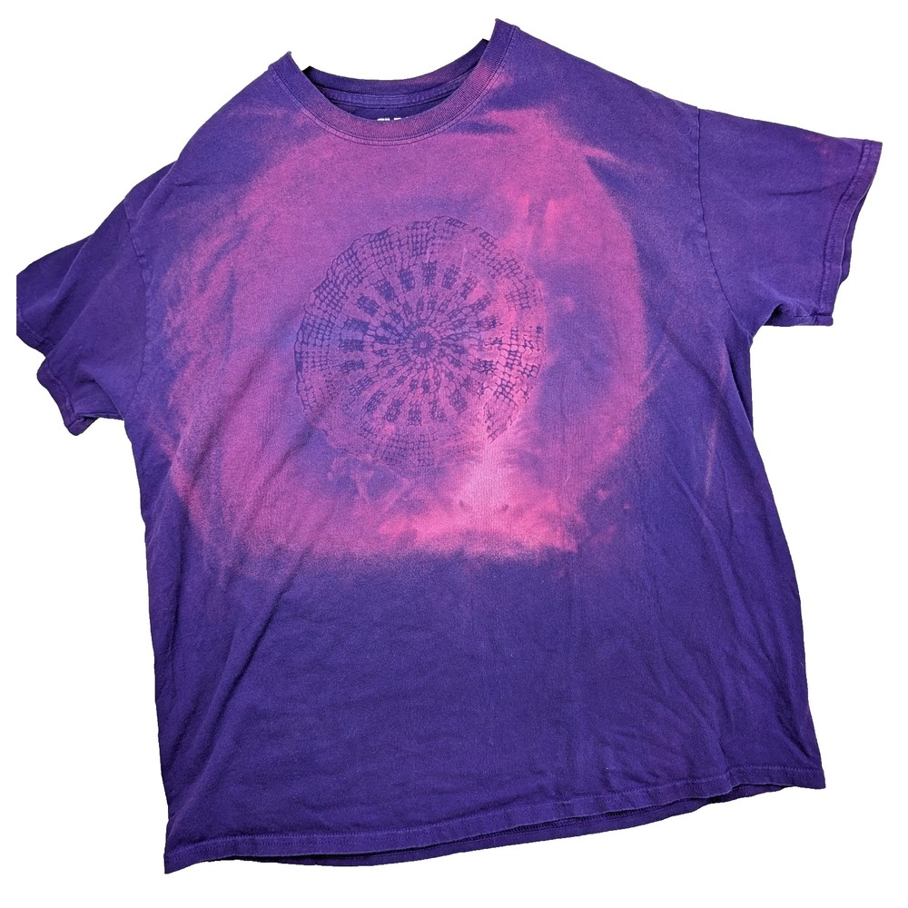 Handmade Mandala Tie dye t-shirt XL Purple